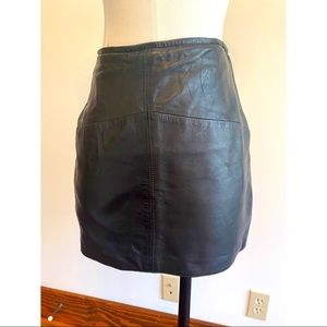 Vintage 80s Krizia Leather Mini Skirt